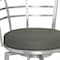 Armen Living Viper 26" Counter Height Swivel Gray Faux Leather and Brushed Stainless Steel Bar Stool LCVI26BAGR - alternate 3
